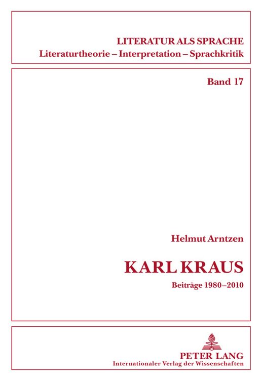 Produktbild: Karl Kraus