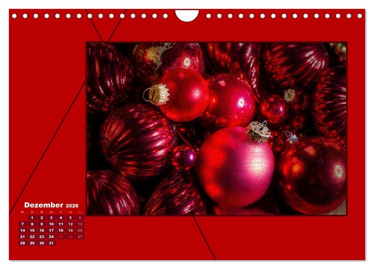 Produktbild: Powerfarbe Rot (Wandkalender 2026 DIN A4 quer), CALVENDO Monatskalender