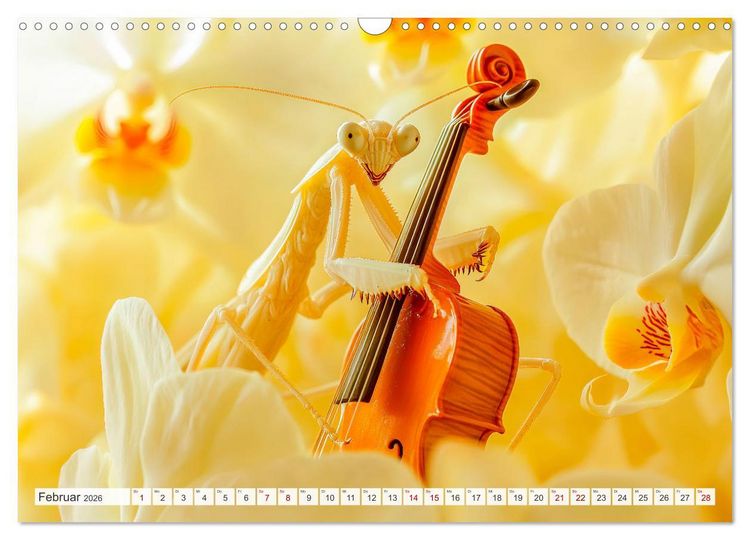Produktbild: Konzert der Natur - Insekten spielen Musikinstrumente (Wandkalender 2026 DIN A3 quer), CALVENDO Monatskalender