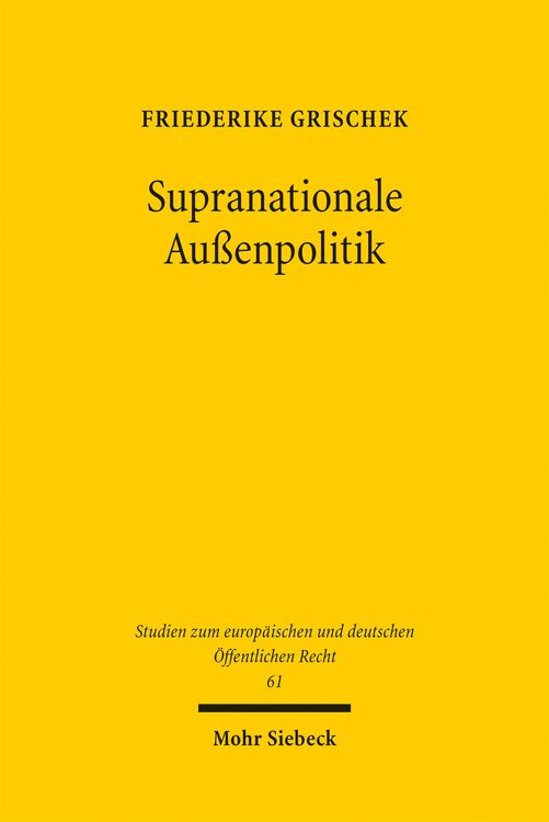 Produktbild: Supranationale Au&szlig;enpolitik