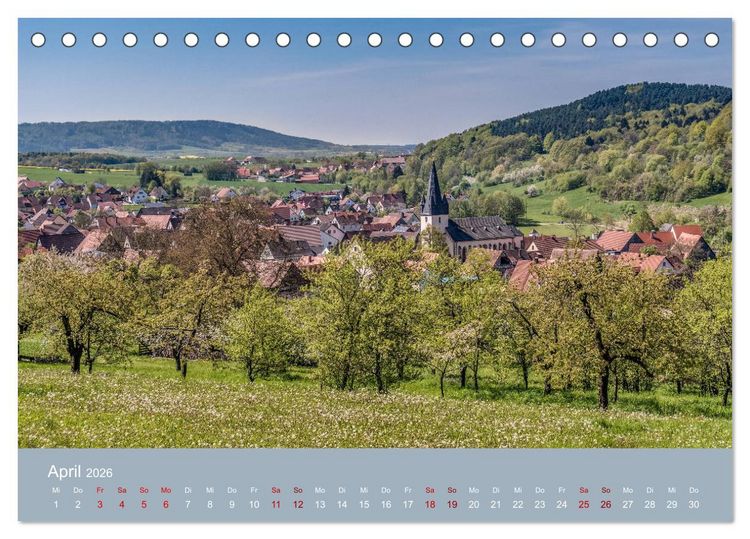 Produktbild: Sch&ouml;ne Aussichten in die Fr&auml;nkische Schweiz (Tischkalender 2026 DIN A5 quer), CALVENDO Monatskalender