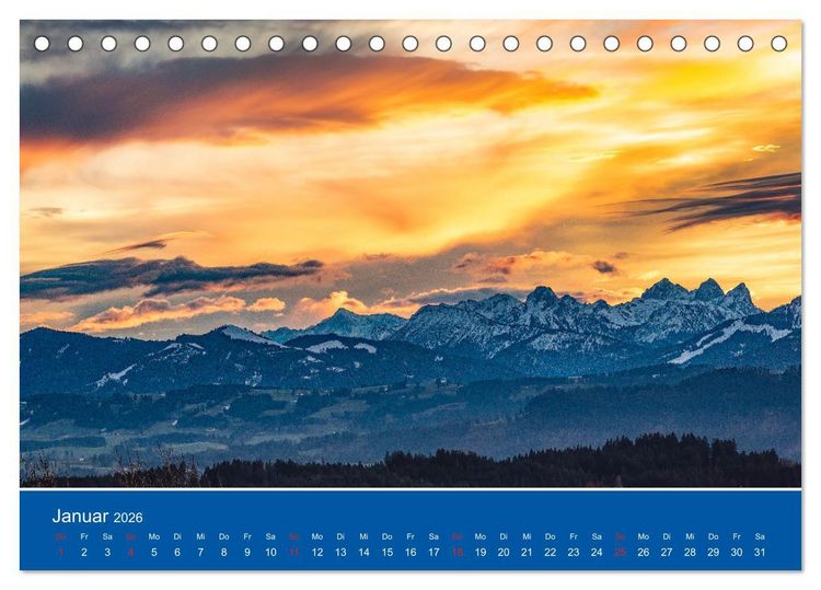 Produktbild: Wo das Allg&auml;u am sch&ouml;nsten ist (Tischkalender 2026 DIN A5 quer), CALVENDO Monatskalender