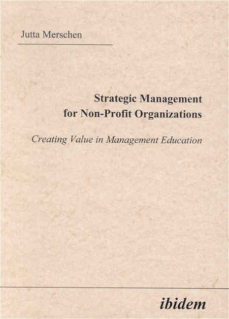 Produktbild: Strategic Management for Non-Profit Organizations