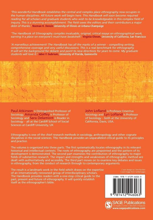 Produktbild: Handbook of Ethnography