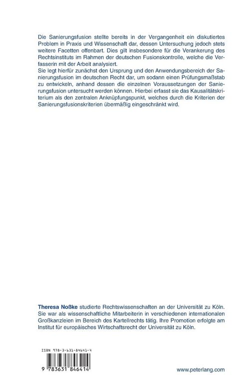 Produktbild: Die Sanierungsfusion im deutschen Recht