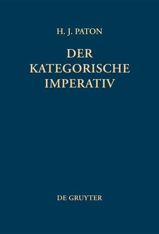 Produktbild: Der kategorische Imperativ