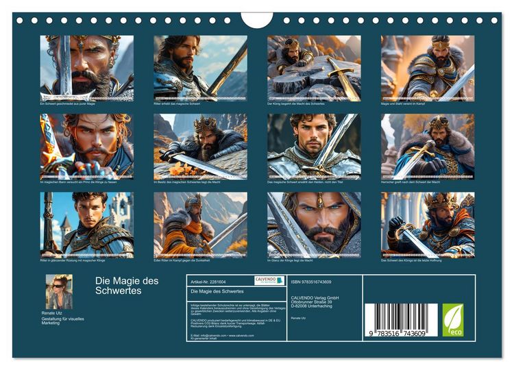 Produktbild: Die Magie des Schwertes (Wandkalender 2026 DIN A4 quer), CALVENDO Monatskalender