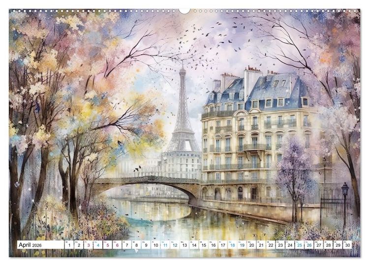 Produktbild: Eiffelturm: Kreativ anders (Wandkalender 2026 DIN A2 quer), CALVENDO Monatskalender