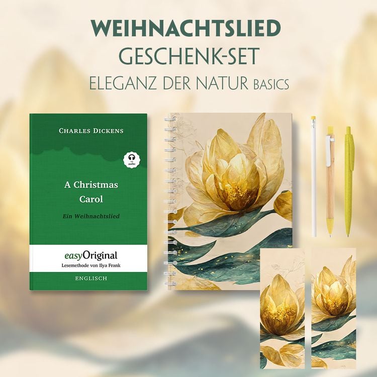 Bild vom Artikel Ein Weihnachtslied Geschenkset (Softcover + Audio-Online) + Eleganz der Natur Schreibset Basics vom Autor Charles Dickens