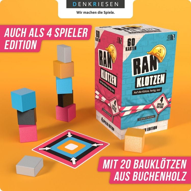Produktbild: DENKRIESEN - RANKLOTZEN&reg; - &bdquo;Auf die Kl&ouml;tze, fertig, los!&ldquo; - 6 Spieler Edition