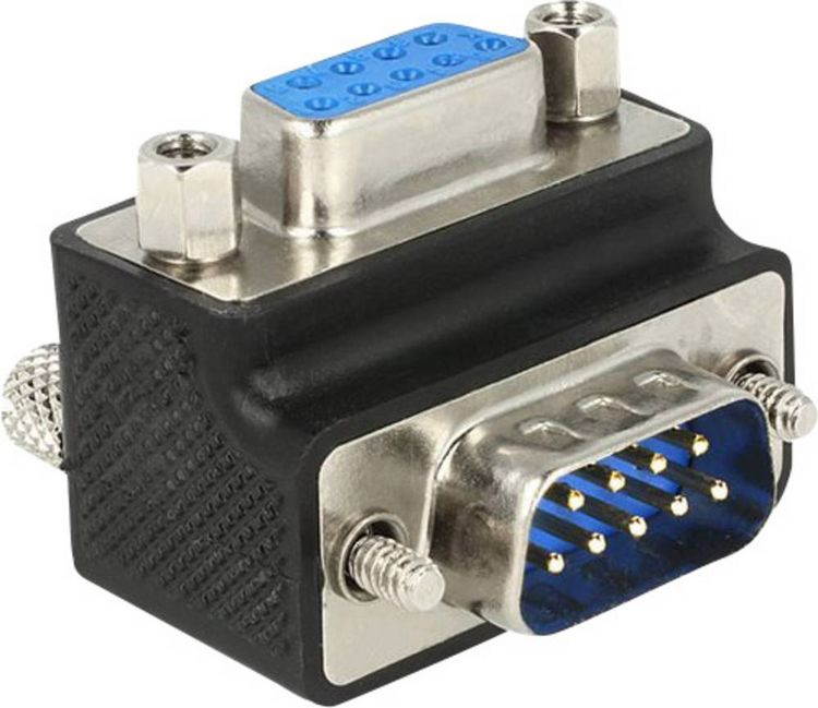 Produktbild: Delock Seriell Adapter [1x D-SUB-Stecker 9pol. - 1x D-SUB-Buchse 9pol.] Schwarz