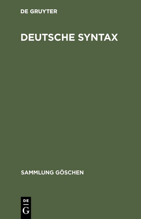 Produktbild: Deutsche Syntax
