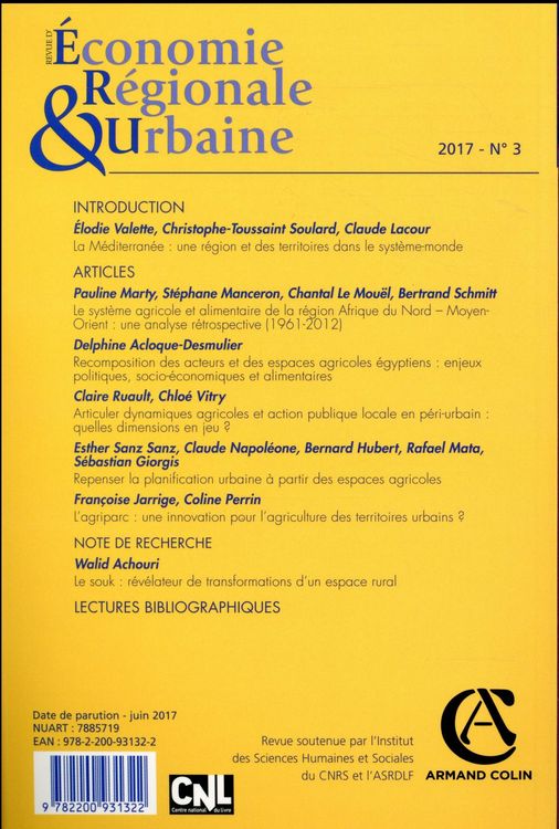 Produktbild: Revue d economie regionale et