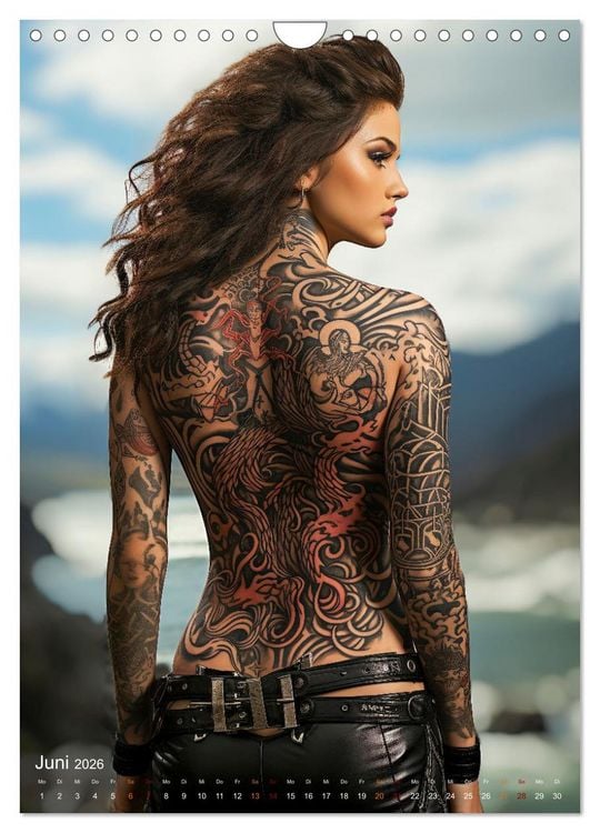 Produktbild: Tattoo Kunst auf der Haut (Wandkalender 2026 DIN A4 hoch), CALVENDO Monatskalender