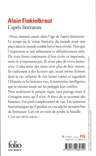 Produktbild: L'apr&egrave;s litt&eacute;rature