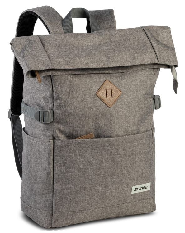 Produktbild: BESTWAY&reg; Rucksack Campus Sytle, Rolltop, dunkelgrau, variabel von 19 bis 25 Litern