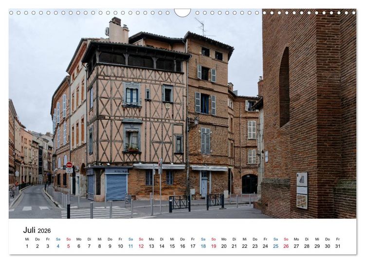 Produktbild: Frankreichs gro&szlig;e St&auml;dte - Toulouse (Wandkalender 2026 DIN A3 quer), CALVENDO Monatskalender