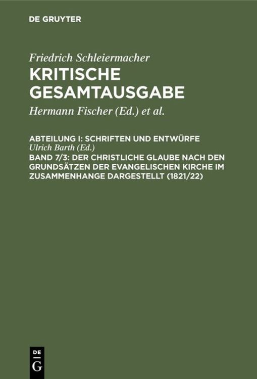 Produktbild: Der christliche Glaube nach den Grunds&auml;tzen der evangelischen Kirche im Zusammenhange dargestellt (1821/22)