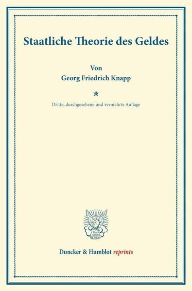 Produktbild: Staatliche Theorie des Geldes.