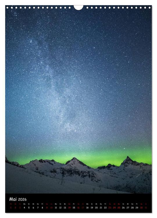 Produktbild: Polarlichtkalender (Wandkalender 2026 DIN A3 hoch), CALVENDO Monatskalender