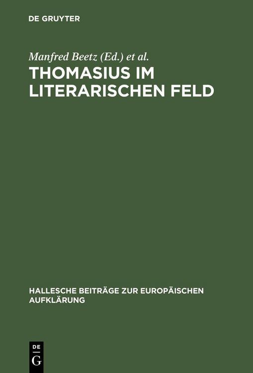 Produktbild: Thomasius im literarischen Feld