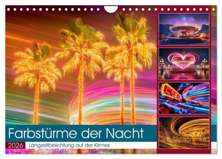 Produktbild: Farbst&uuml;rme der Nacht (Wandkalender 2026 DIN A4 quer), CALVENDO Monatskalender