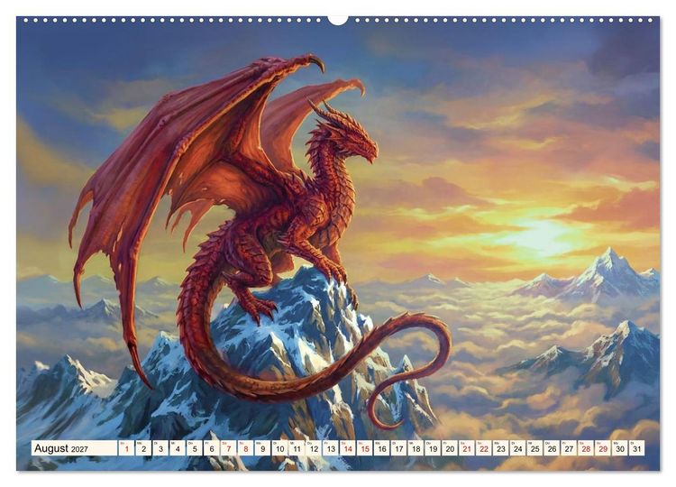 Produktbild: Gesch&ouml;pfe der Legenden - Eine Reise durch die Welt mystischer Wesen (hochwertiger Premium Wandkalender 2027 DIN A2 quer), Kunstdruck in Hochglanz