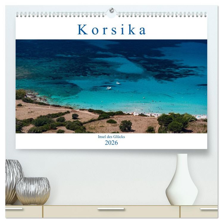 Produktbild: Korsika - Insel des Gl&uuml;cks (hochwertiger Premium Wandkalender 2026 DIN A2 quer), Kunstdruck in Hochglanz