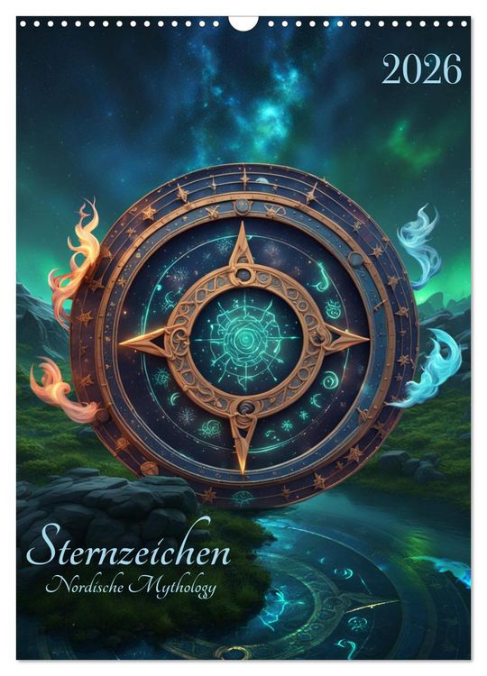 Produktbild: Sternzeichen Nordische Mythology (Wandkalender 2026 DIN A3 hoch), CALVENDO Monatskalender