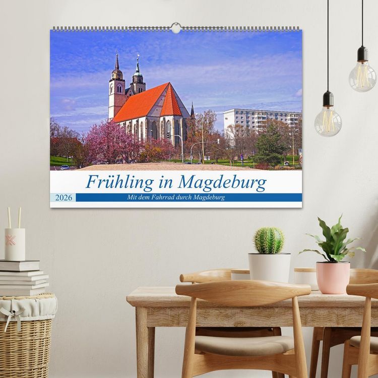 Produktbild: Fr&uuml;hling in Magdeburg (Wandkalender 2026 DIN A2 quer), CALVENDO Monatskalender