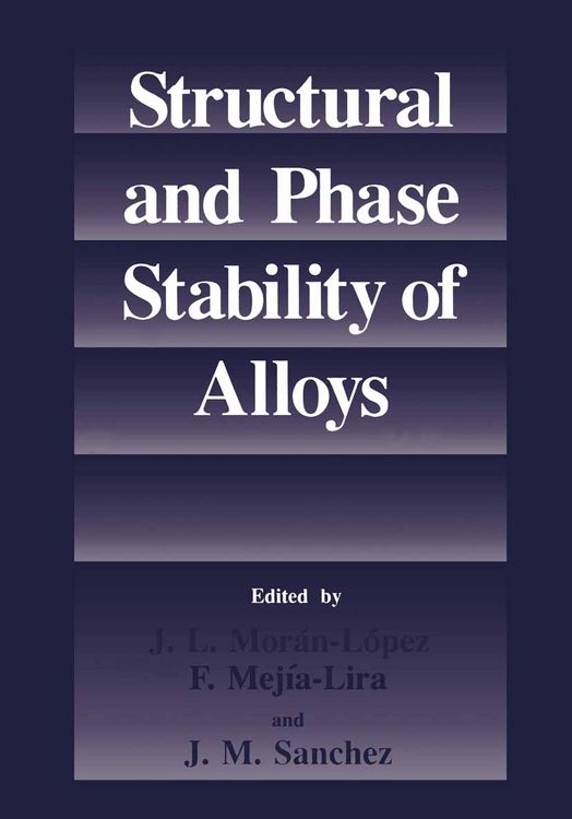 Produktbild: Structural and Phase Stability of Alloys