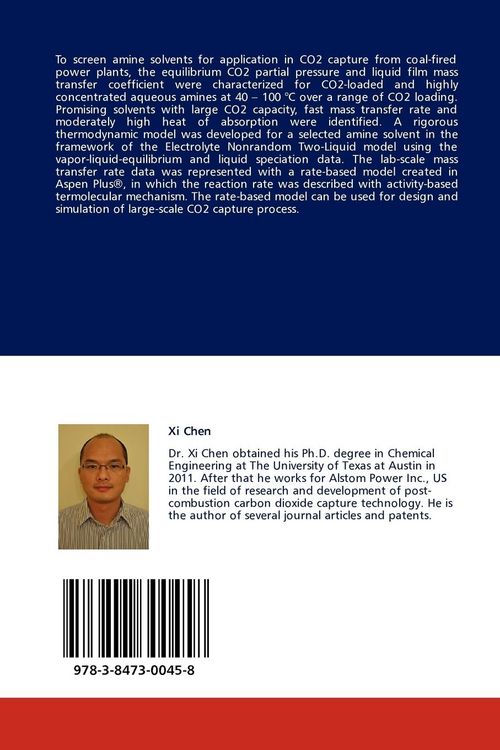 Produktbild: Carbon Dioxide Thermodynamics, Kinetics, and Mass Transfer