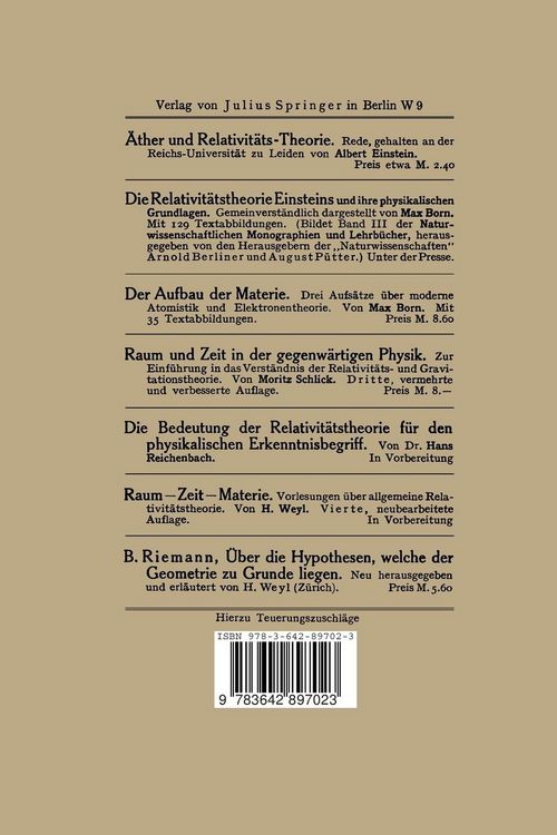 Produktbild: Die Grundlagen der Einsteinschen Gravitationstheorie