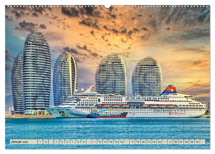 Produktbild: Maritime Welten (hochwertiger Premium Wandkalender 2026 DIN A2 quer), Kunstdruck in Hochglanz