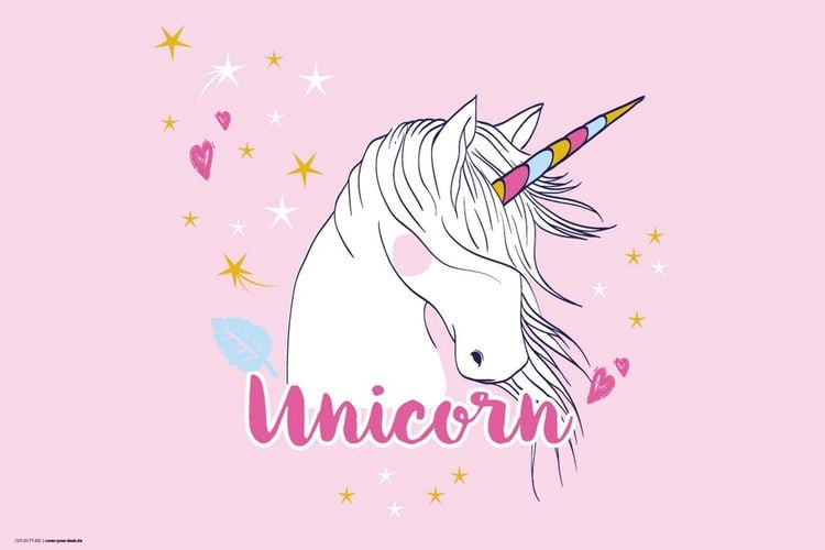 Produktbild: Cover-your-desk Schreibtischunterlage f&uuml;r Kinder Unicorn, aus hochwertigem Vinyl , 60 x 40 cm