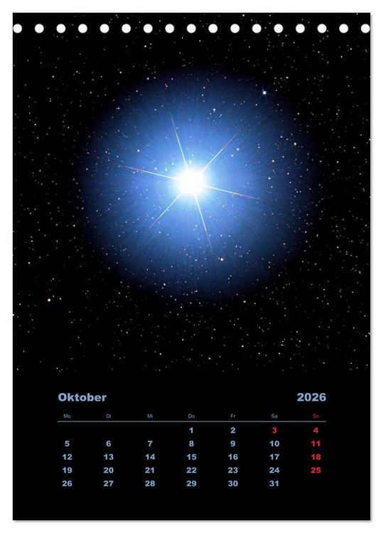 Produktbild: Wunderbares Universum (Tischkalender 2026 DIN A5 hoch), CALVENDO Monatskalender