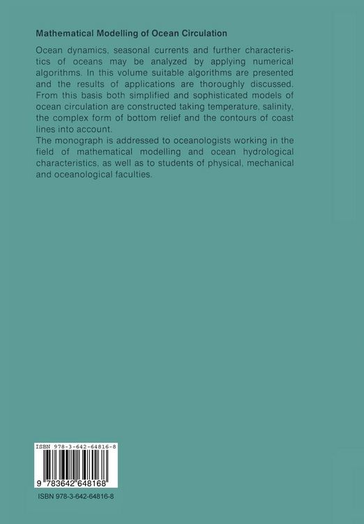 Produktbild: Mathematical Modelling of Ocean Circulation