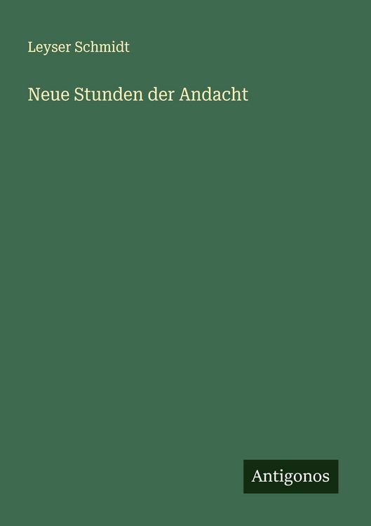 Produktbild: Neue Stunden der Andacht