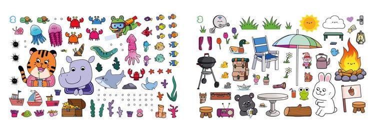 Produktbild: Mein supercutes Kawaii-Stickerbuch mit &uuml;ber 500 wiederabl&ouml;sbaren Stickern