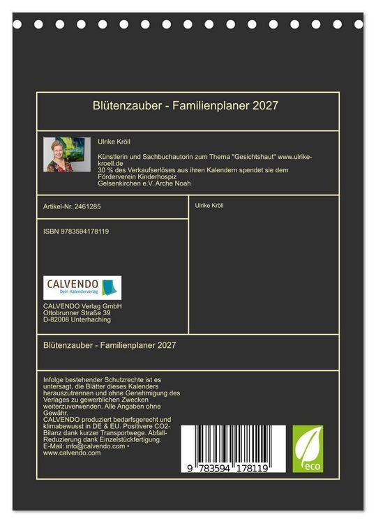 Produktbild: Bl&uuml;tenzauber - Familienplaner 2027 (Tischkalender 2027 DIN A5 hoch), CALVENDO Monatskalender