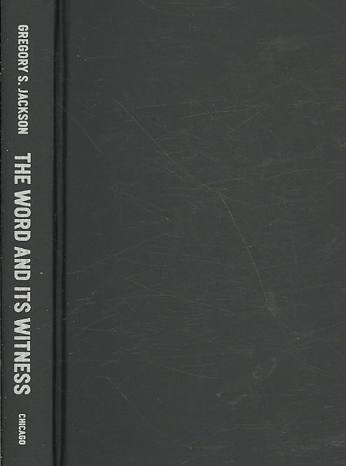 Produktbild: Jackson, G: Word and Its Witness - The Spiritualization of A