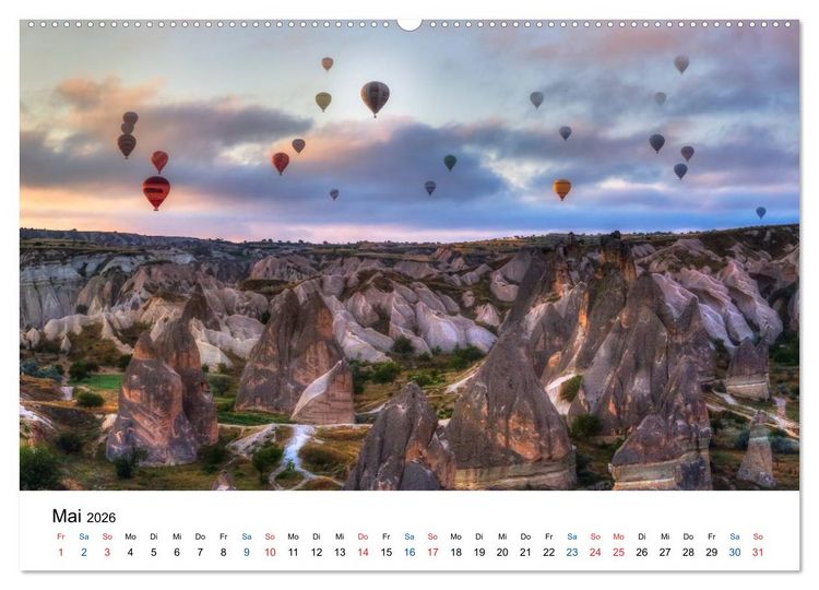 Produktbild: Kappadokien - Das M&auml;rchenland der T&uuml;rkei (hochwertiger Premium Wandkalender 2026 DIN A2 quer), Kunstdruck in Hochglanz