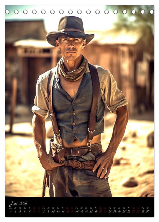 Produktbild: Starke Cowboys (Tischkalender 2026 DIN A5 hoch), CALVENDO Monatskalender