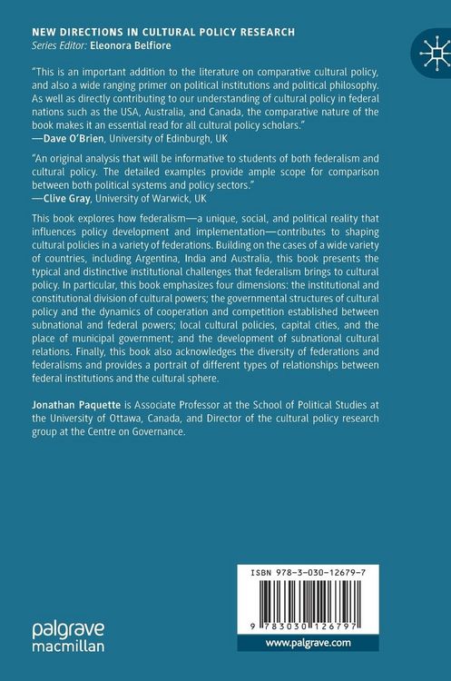 Produktbild: Cultural Policy and Federalism