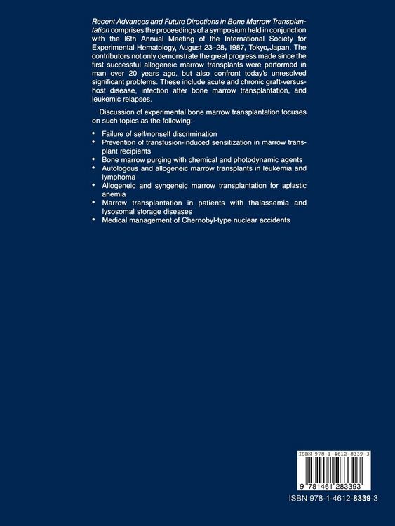 Produktbild: Recent Advances and Future Directions in Bone Marrow Transplantation