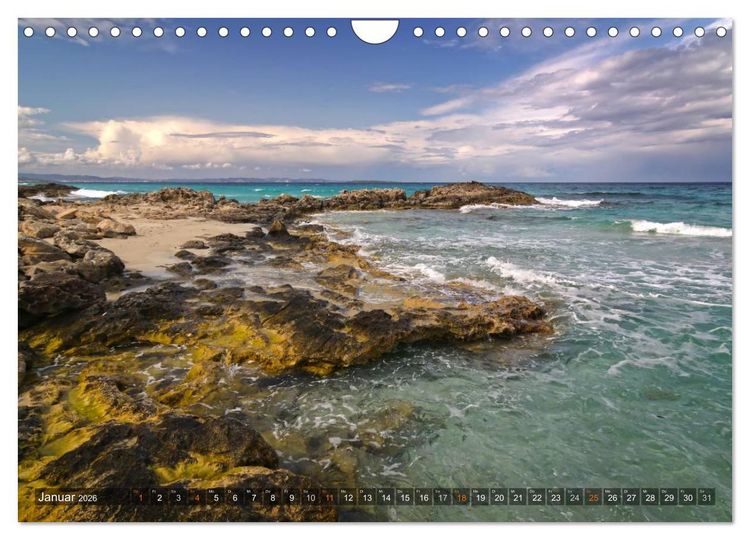 Produktbild: Formentera - Karibik im Mittelmeer (Wandkalender 2026 DIN A4 quer), CALVENDO Monatskalender