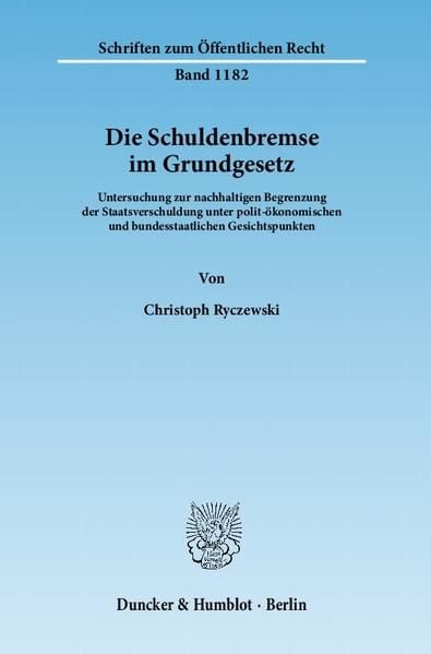 Produktbild: Die Schuldenbremse im Grundgesetz.