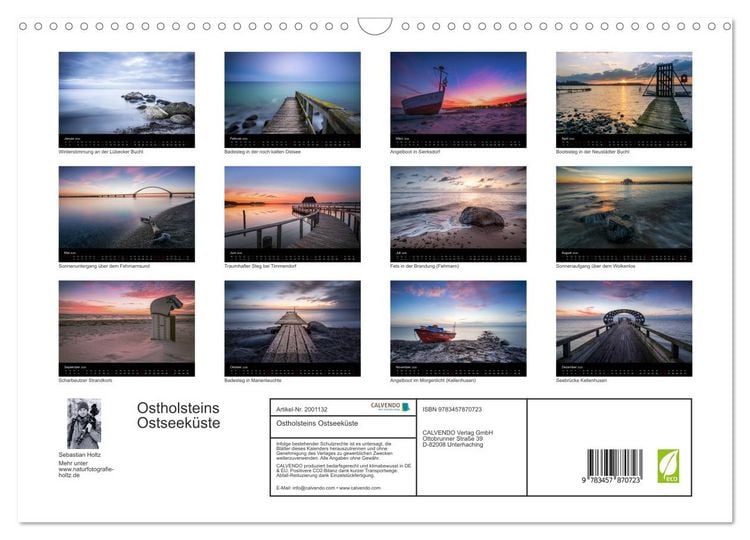 Produktbild: Ostholsteins Ostseek&uuml;ste (Wandkalender 2026 DIN A3 quer), CALVENDO Monatskalender