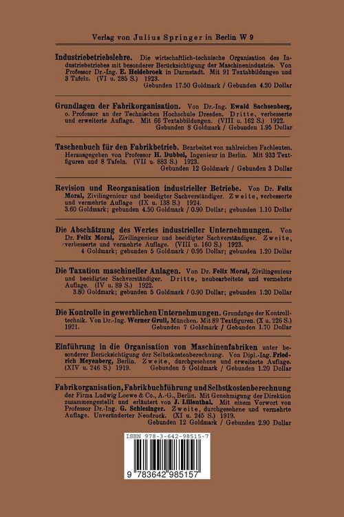 Produktbild: Organisation und Leitung technischer Betriebe