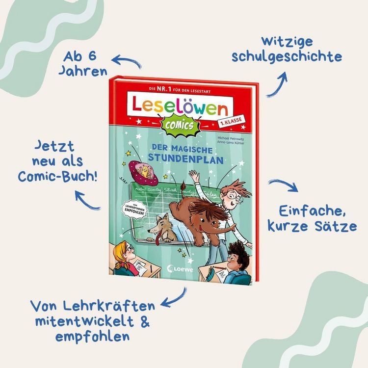 Produktbild: Lesel&ouml;wen Comics 1. Klasse - Der magische Stundenplan